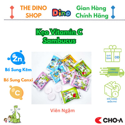 Kẹo Dino Sambucus Bổ Sung Kẽm Và Vitamin C Giúp Trẻ Ăn Ngon (20 viên/gói)