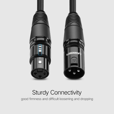 Ugreen UG20712AV130TK 5M Màu Đen Cáp nối dài Microphone cannon âm thanh - HÀNG CHÍNH HÃNG