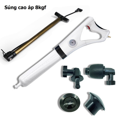 Dụng Cụ Thông Tắc Bồn Cầu, Chậu Rửa Bát, Bồn Tắm - Súng cao áp thông tắc nhà vệ sinh, đường ống nước bằng Khí Nén AGT Cực Mạnh 6-8kg - Nhựa ABS Cao Cấp - HÀNG CHÍNH HÃNG