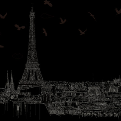 Decal Dán Tường Tháp Eiffel