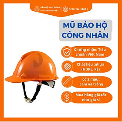 Mũ bảo hộ lao động, mũ bảo hộ công nhân màu cam