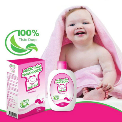 Nước Tắm Thảo Dược Trẻ Em Rosabela, ngăn ngừa rôm sảy (120ml)