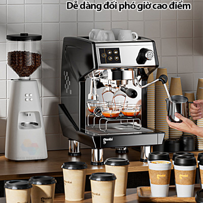 Máy pha cà phê chuyên nghiệp Gemilai CRM3200D năng suất 150 cúp, chuyên gia Espresso cho quán cafe, takeaway, nhà hàng, hàng chính hãng