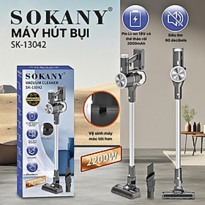 Máy hút bụi cầm tay SOKANY loại SẠC PIN - SK13042 - HÀNG CHÍNH HÃNG