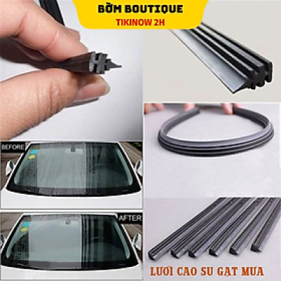 Combo 2 Lưỡi gạt nước thay thế cho cần gạt mưa kích thước 28inch - 6mm dành cho các loại xe hơi thông dụng cao su mềm đàn hồi tốt không biến dạng