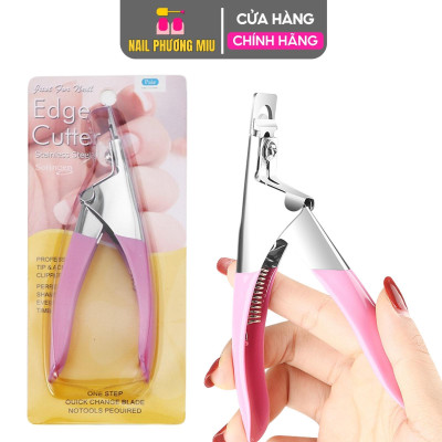 Kìm Cắt Móng Giả 12.5cm Tay Hồng, Thép Không Gỉ, Kìm Bấm Móng Giả Lực Bấm Mạnh, Làm Nail Chuyên Nghiệp Cho Salon Nữ Women