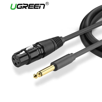 Ugreen UG20719AV131TK 2M màu Đen Cáp âm thanh 6.5mm sang cannon âm - HÀNG CHÍNH HÃNG