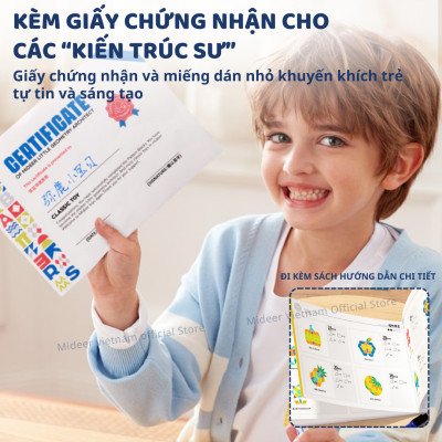 Xếp hình Tangram nam châm đồ chơi giáo dục cho bé Mideer Magnetic Geometry Blocks 250pcs
