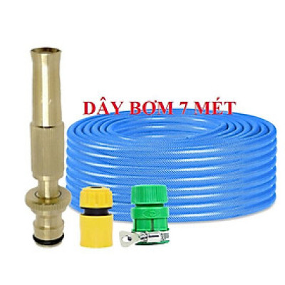 ️ Bộ dây vòi xịt nước rửa xe, tưới cây , tăng áp 3 lần, loại 7m, 10m 206587 cút sập,+ khăn phượt