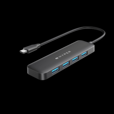 HUB chuyển đổi HyperDrive Next 4 In 1 Usb-A Port cho Macbook/ Laptop - Thiết kế 4 cổng truyền dữ liệu tốc độ cao HD5002 - Hàng Chính Hãng
