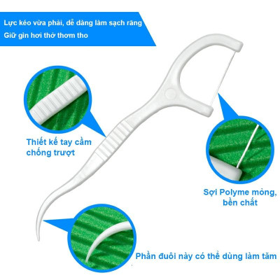 SET Hộp 50 Tăm Chỉ Nha Khoa Chất Lượng Cao, Vệ sinh Răng Miệng Sạch Sẽ, Răng Chắc Khỏe, An Toàn, Tiện Lợi. TakyHome 7035