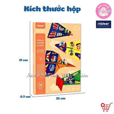 Giấy gấp Origami Thủ Công Hình Các Con Vật và Máy Bay cho bé - Mideer Origami Planes and Animals