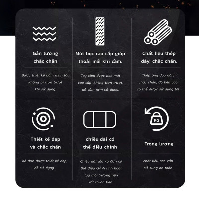 Xà đơn treo tường gắn cửa đa năng cao cấp tập thể dục tại nhà,Tay Cầm Bọc Đệm PVC Chống Trượt