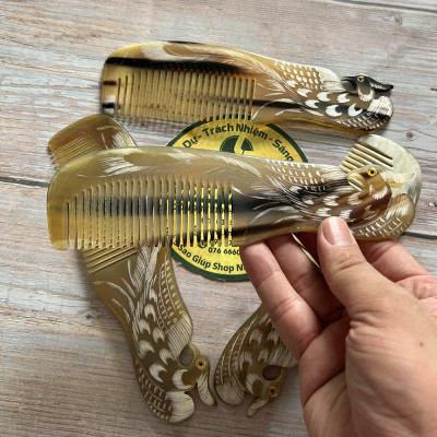 Lượt Chải Tóc Con Chim Bằng Sừng Trắng