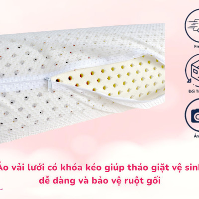Gối Ôm Cao Su Thiên Nhiên Diamond - Nâng Đỡ Êm Ái Gác Ôm Thoải Mái