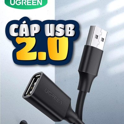 Ugreen UG10318US103TK 5M màu Đen Cáp tín hiệu nối dài USB 2.0 lõi thuần đồng - HÀNG CHÍNH HÃNG
