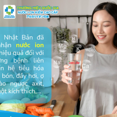 Nước uống ion kiềm thương hiệu i-on Life 450ml thùng 24 chai công nghệ Nhật bản khỏe ruột mát da