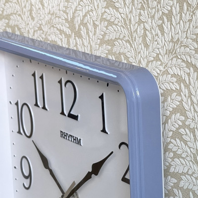Đồng hồ treo tường Nhật Bản Rhythm CMG597NR04- Kt 25.2 x 25.2 x 4.3cm, 500g Vỏ nhựa. Dùng Pin.