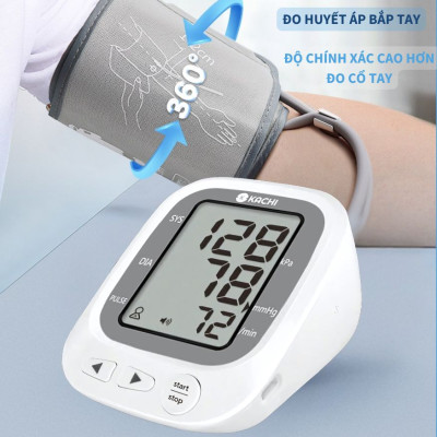 Máy đo huyết áp bắp tay Kachi JN-163B có trợ lý đọc kết quả tiếng Việt hỗ trợ người cao tuổi mắt kém - Hàng chính hãng