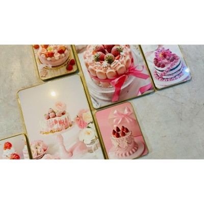 (ẢNH CHỤP THẬT)Tranh treo tường bánh kem 5 trang trí decor tiệm bánh kem kèm đinh