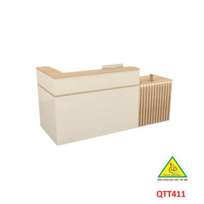 QUẦY LỄ TÂN, QUẦY TIẾP TÂN, QUẦY TÍNH TIỀN, QUẦY THU NGÂN QTT411 - Nội thất lắp ráp Viễn Đông Adv