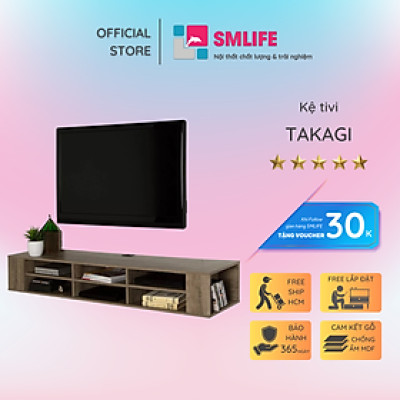 Tủ kệ tivi gỗ cho phòng ngủ SMLIFE Takagi