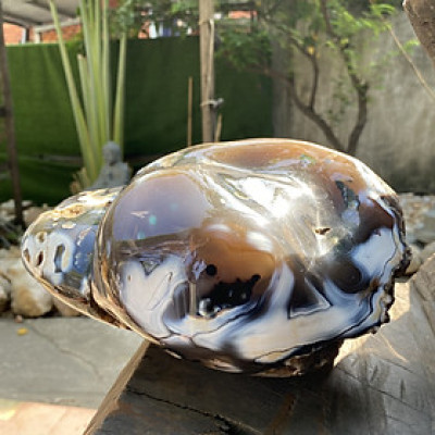 Viên Đá Mã Não Tự Nhiên DMN105 NHASAN "độc nhất tại Việt Nam", nặng 6kg, kích thước 20x23 cm