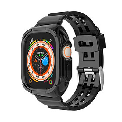 Ốp Case tích hợp dây đeo Simple bảo vệ cho Apple Watch Ultra / Apple Watch Ultra 2 Size 49mm - Hàng Chính Hãng