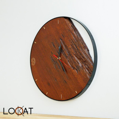 Đồng Hồ Treo Tường Trang Trí Phòng Làm Việc Phong Cách Natural Từ Gỗ Mộc 100% DH24050004