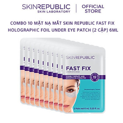 Combo 10 Mặt nạ mắt Skin Republic Fast Fix Holographic Foil Under Eye Patch (2 cặp) 6ml