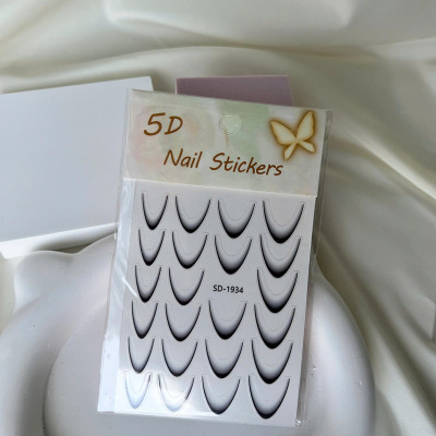 Sticker Dán Móng Tay Decal Làm Nail, Màu Ombre Gradient Tự Dính, Tạo French Tip Siêu Hot Dòng Thanh Trượt Móng Tay