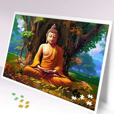 Tranh ghép hình trong vài phút - Tranh xếp hình cao cấp Tia sáng - Tranh ghép hình 925 mảnh -004-Đức Phật Thích Ca