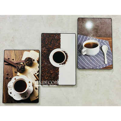 (ẢNH THẬT) Tranh treo tường cà phê 39 trang trí decor quán có khung không phai màu kèm đinh