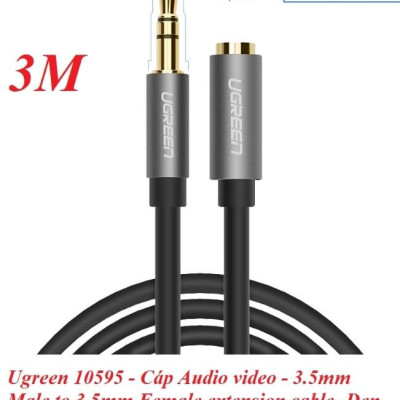 Ugreen UG10595AV118TK 3M màu Đen Cáp âm thanh 3.5mm nối dài - HÀNG CHÍNH HÃNG