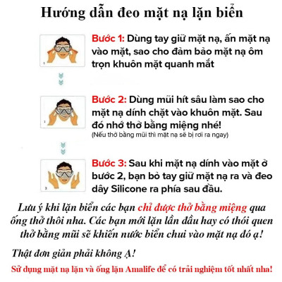 Mặt Nạ Lặn Kèm Ống Thở Lặn Biển Ngăn Nước Cao Cấp – Mặt Kính Cường Lực Chống Mờ Cao Cấp - Hàng Chính Hãng miDoctor