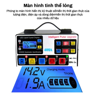 Bjộ Sạjc ẮcQuy Thông Minh 400A: Khử Sulfat, Phục Hồi & Bảo Dưỡng Ắc Quy