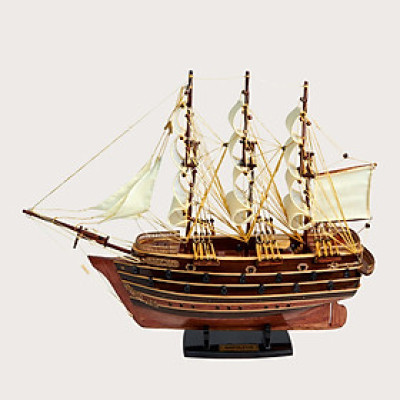 Mô Hình Tàu Gỗ Chở Hàng Napoleon cao cấp, gỗ tự nhiên, lắp ráp sẵn 1st FURNITURE bằng gỗ tự nhiên cao cấp sang trọng