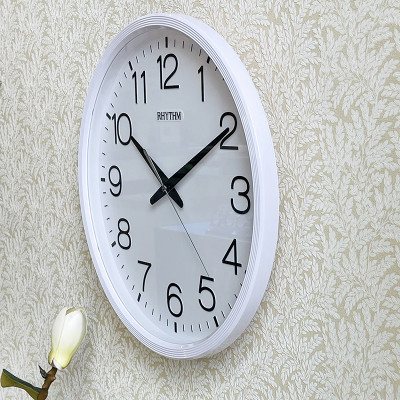 Đồng hồ treo tường Nhật Bản Rhythm CMG494NR03 Kt 36.0 x 4.4cm, 855g Vỏ nhựa. dùng PIN