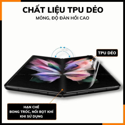 Dán màn hình cho Samsung Galaxy Z Fold 6 / Z Fold 5 / Z Fold 4 / Z Fold 3 / Z  Flip6 / Z Flip 5 / Z Flip 4 / Z Flip 3 dẻo PPF trong suốt - Hàng chính hãng