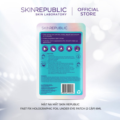 Combo 10 Mặt nạ mắt Skin Republic Fast Fix Holographic Foil Under Eye Patch (2 cặp) 6ml