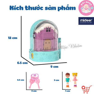 Nhà búp bê mini có âm thanh - Mideer Magic Dollhouse - Mô hình ngôi nhà kẹo ngọt cho bé gái 2 3 4 5 tuổi