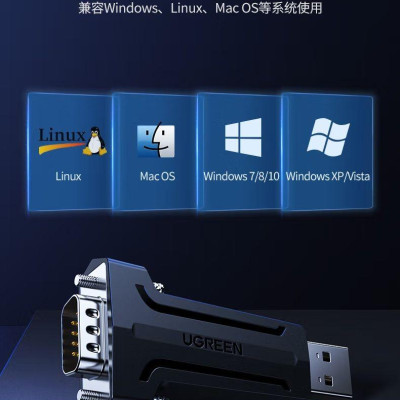 Ugreen UG80438CM345TK Bộ chuyển đổi nối tiếp USB 2.0 sang rs485 / rs422 9 chân, chip FT232 - HÀNG CHÍNH HÃNG