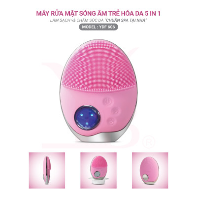 Máy rửa mặt sóng âm trẻ hóa da 5 in 1 YDF 606 