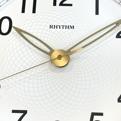 Đồng hồ treo tường Nhật Bản Rhythm CMG607NR65. Kt 30.0 x 4.7cm, 750g. vỏ kim loại. Dùng Pin