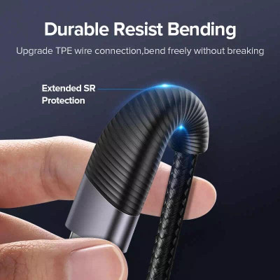 Ugreen UG60204ED022TK 0.5 Màu Xám Cáp USB-A sang Type C sạc nhanh - HÀNG CHÍNH HÃNG