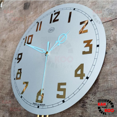 Mặt số đồng hồ Odo tròn 19cm – Số nổi inox vàng – Phục chế đồng hồ cổ