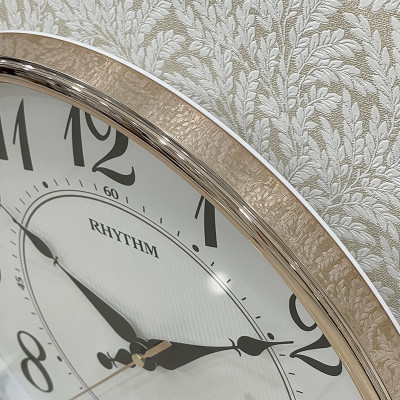 Đồng hồ treo tường Nhật Bản Rhythm CMG465BR13, Kích thước 31.0 x 4.5cm, 735g ,Vỏ nhựa, Dùng Pin