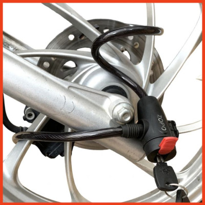 Ổ khóa dây cáp ZORO 100cm chìa dẹp - công nghệ Mỹ - khóa xe đạp - khóa xe máy - khóa vật dụng - hàng chính hãng