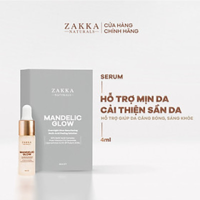[GIFT] Tinh Chất Tái Tạo Và Căng Bóng Da Mandelic Glow Zakka Naturals 4ml