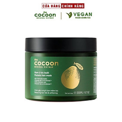 Kem ủ tóc bưởi Cocoon giảm gãy rụng, làm mềm tóc 200ml thuần chay